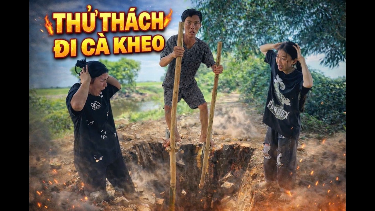 Ba Anh Già | Thử thách đi bộ bằng cà kheo liệu có thật sự khó?