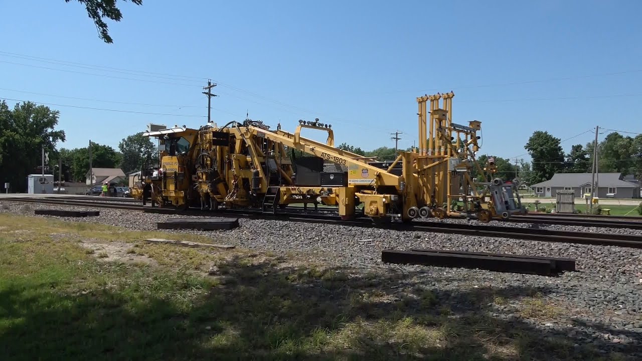 PARADE OF MOW EQUIPMENT AND TRAINS ON THE UNION PACIFIC CLINTON SUB! A DAYS ACTION WITH DRONE VIEWS!