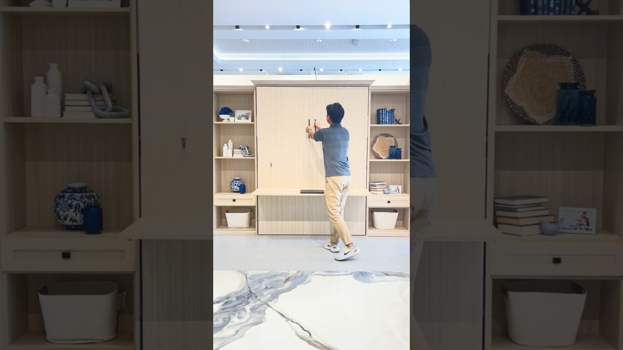 Murphy Bed + Home Office Desk: Desk converts to Bed