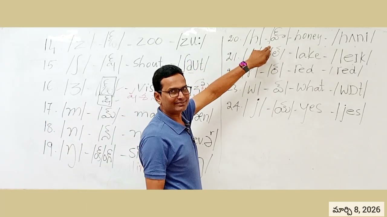 PHONETICS _ PART - 7 _ INTERMEDIATE FIRST YEAR ENGLISH GRAMMAR 