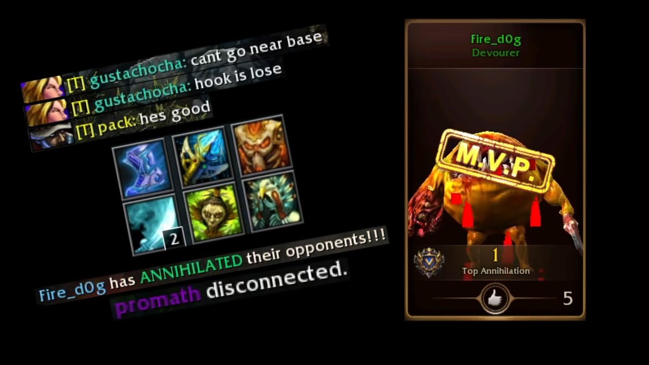 Pro Devourer 4v5 ANNIHILATION high rank by Fire_d0g | HoN 2