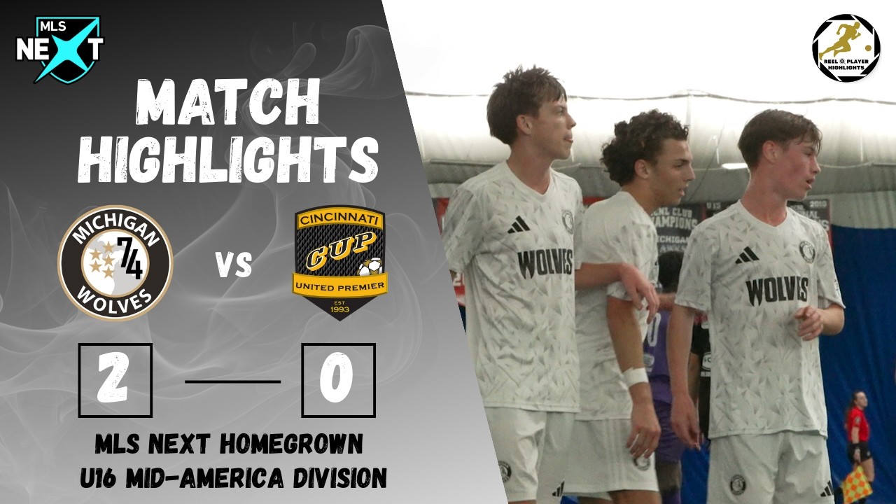 MLS Next U16 Homegrown Match Highlights: Michigan Wolves vs Cincinnati United Premier (CUP)
