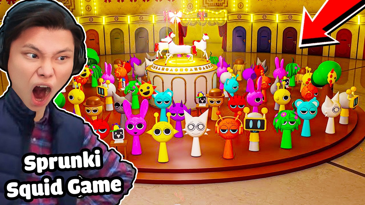 SPRUNKI SQUID GAME 360 ĐỘ PHIÊN BẢN TÀU KHỰA SIÊU BỰA😂🦑🌈JAYGRAY MAX HÀI TRÒ CHƠI CON MỰC HÀNG NHÁI