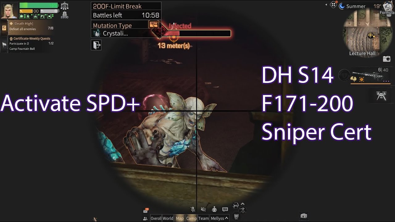 [Lifeafter] DH Season 14 Floor 171-200 [Sniper Cert] Activate SPD+