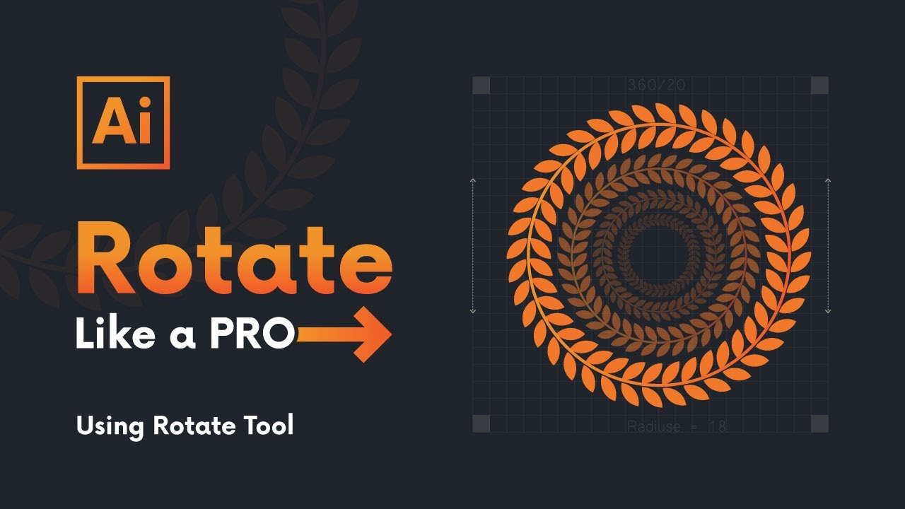 Master the Rotation Using Rotate Tool in Adobe Illustrator ( Hidden Calculator) (Urdu/Hindi)