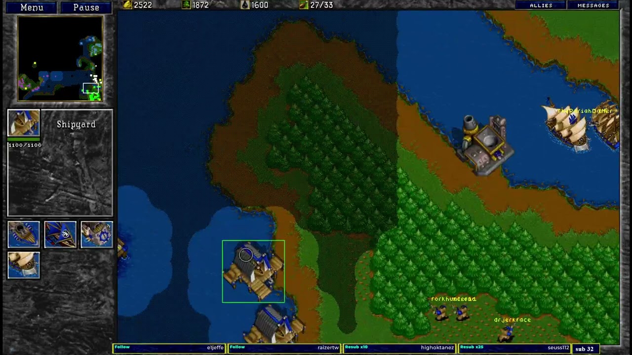 Warcraft 2 High Seas Combat BNE 3v3