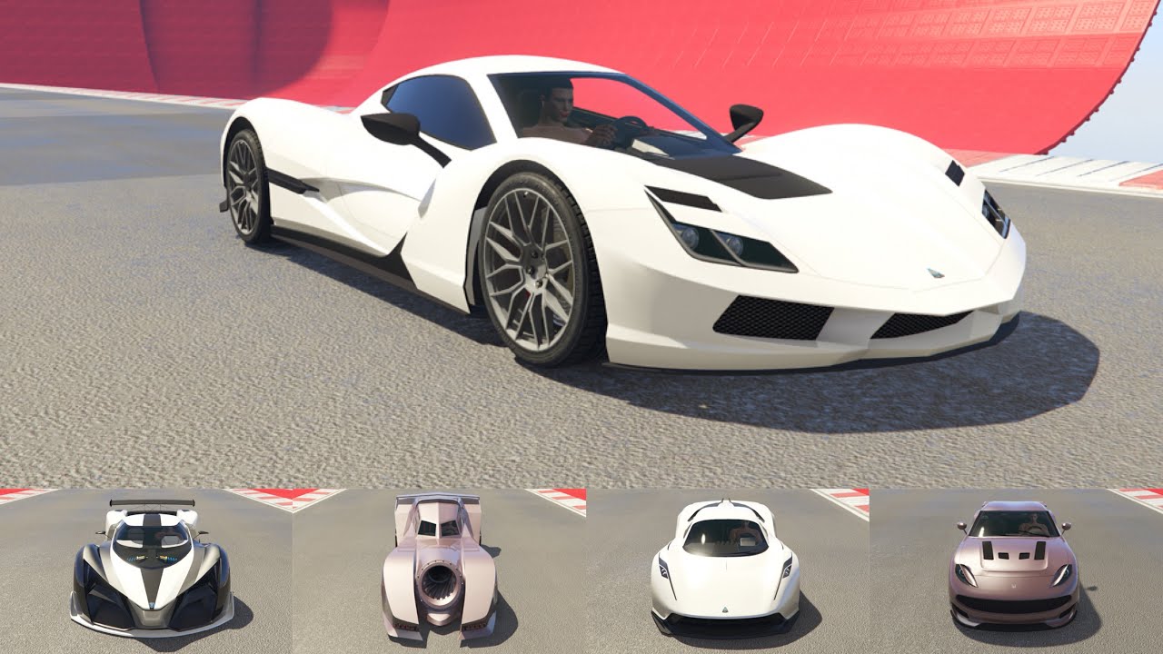 Överflöd Suzume VS Top 10 Super Cars (ft. Ocelot Pariah & Grotti Vigilante)