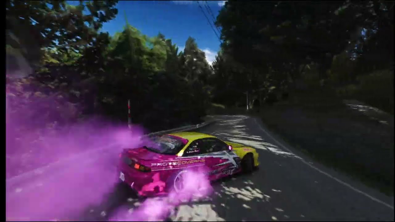 412bhp Silvia S14 Drifting Happogahara Touge! (4K) PS5 Controller-Assetto Corsa