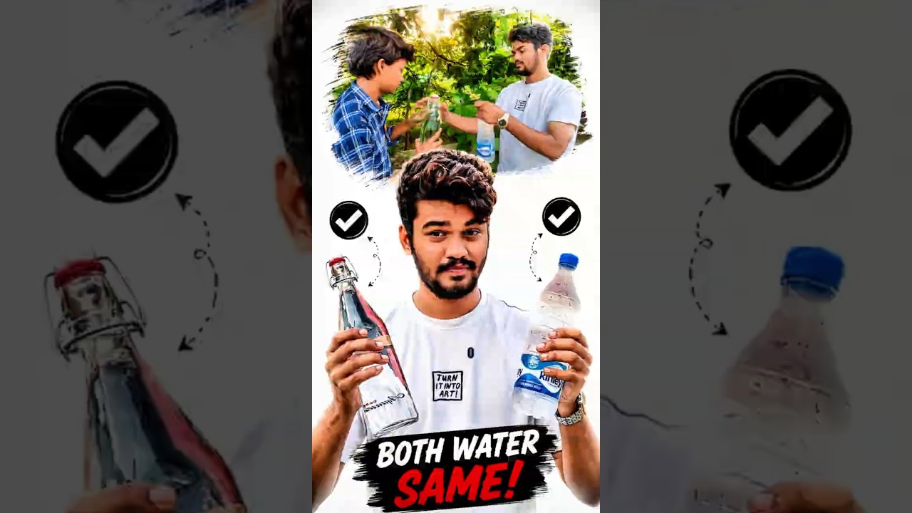 ₹20 Water vs. Expensive Bottle: He Found the TRUTH! | Think with Likhith | #shorts #telugu #viral...