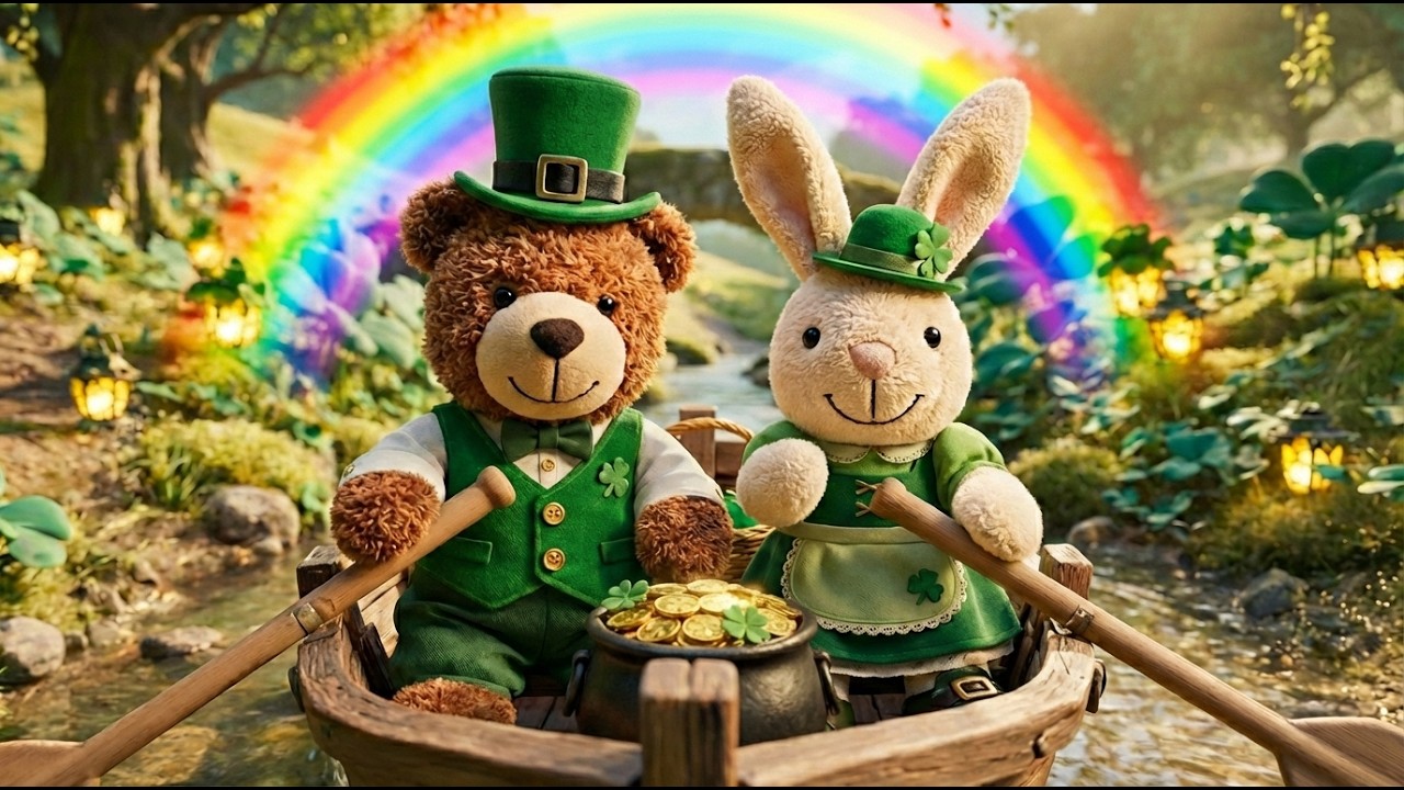 ☘️ Cutest St. Patrick's Day Plush Adventure | Cozy Irish Village & Festive Music (4K)