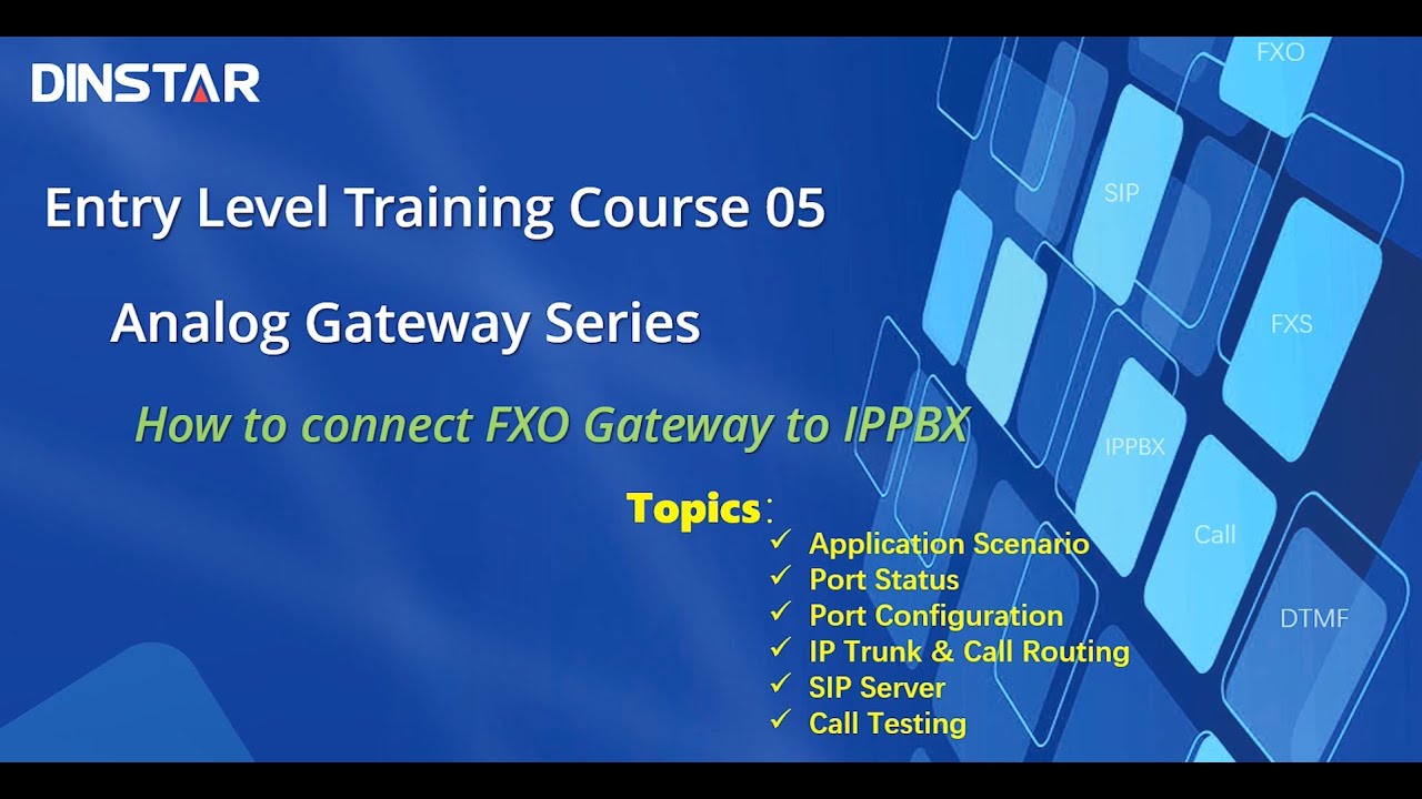 Part 5 How to connect FXO Gateway to IP PBX