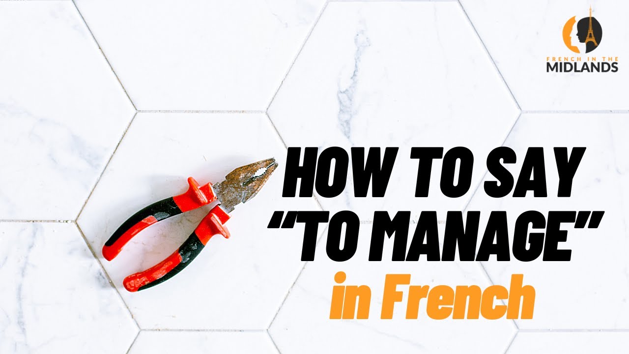How to say TO MANAGE in French