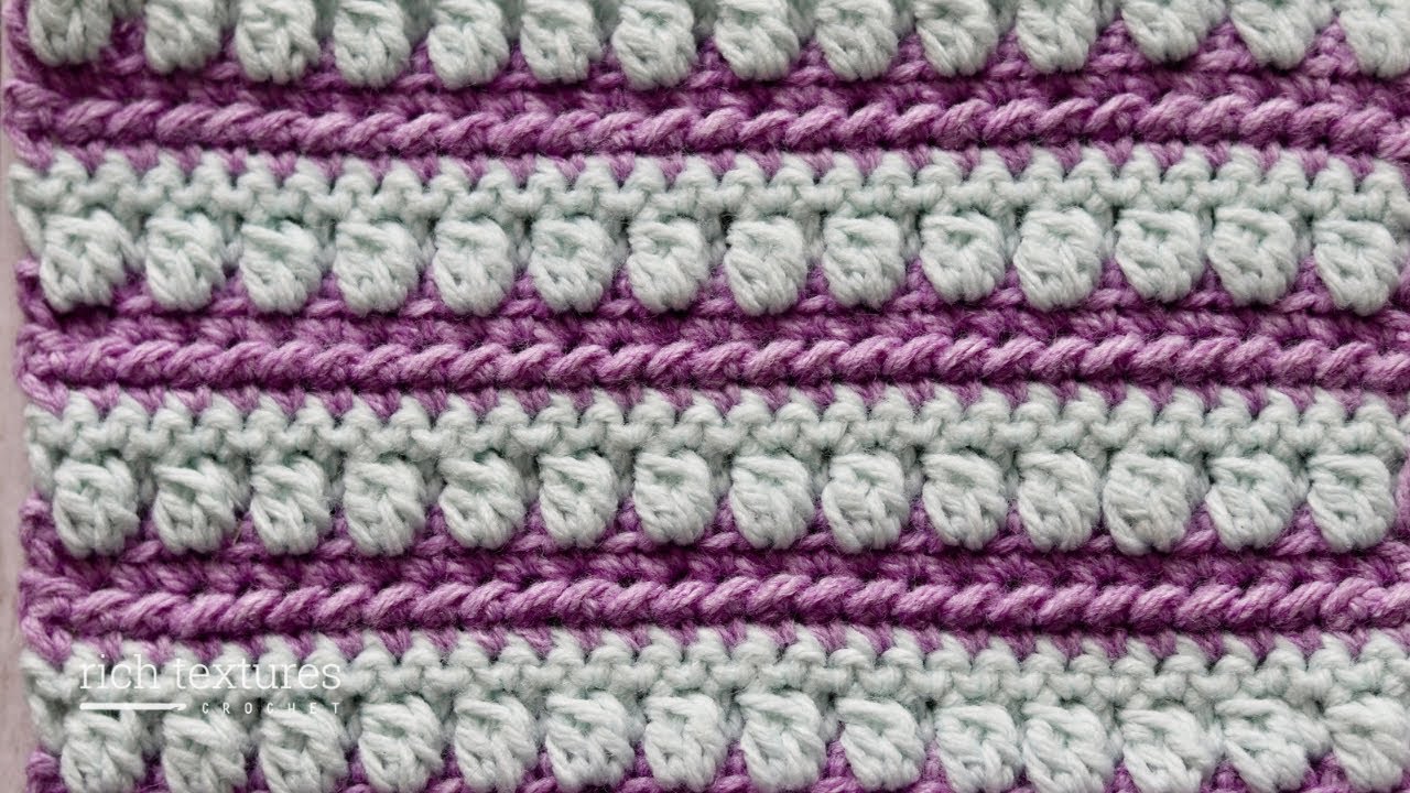 Cluster and Ridge Stitch | How to Crochet
