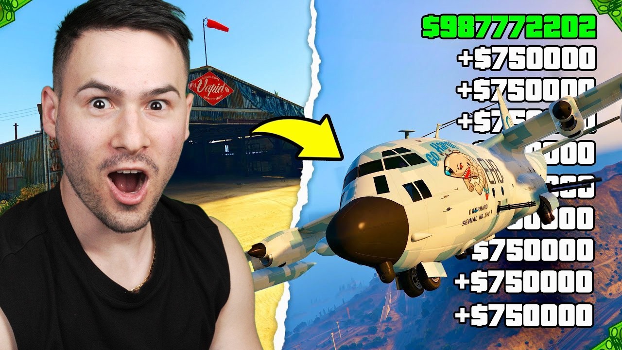 ОТКРАДНАХМЕ НАЙ-ГОЛЕМИЯ САМОЛЕТ В GTA😱