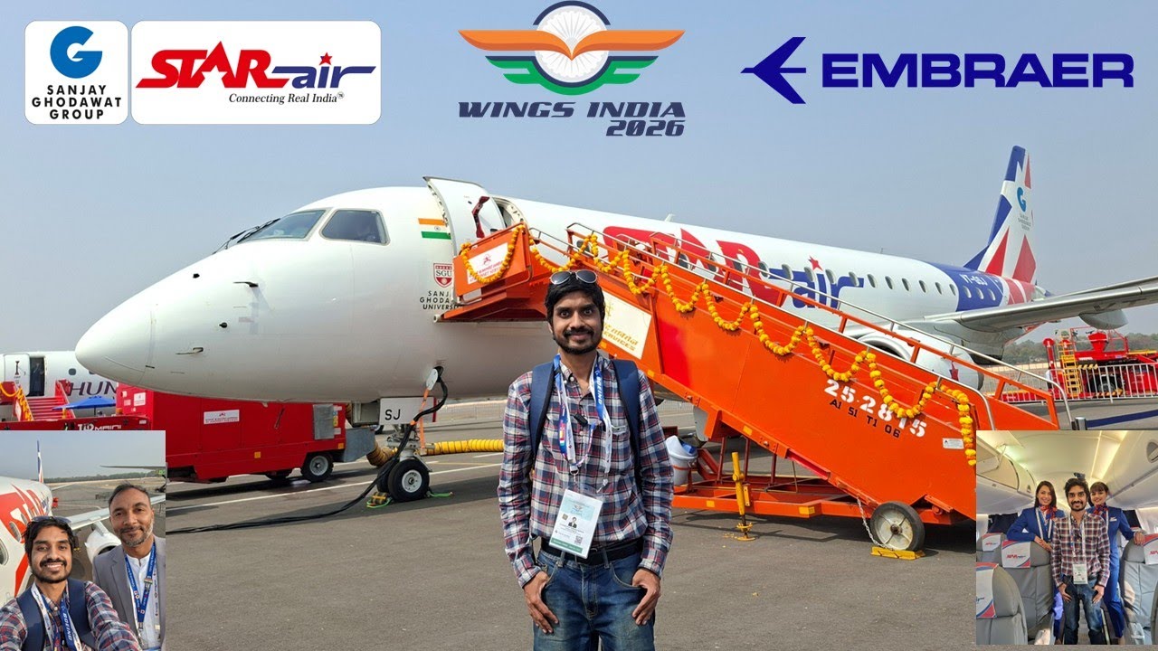 Wings India 2026 (Part 3) - Star Air's Embraer E-175LR (VT-GSJ) Exclusive Cockpit & Cabin Tour