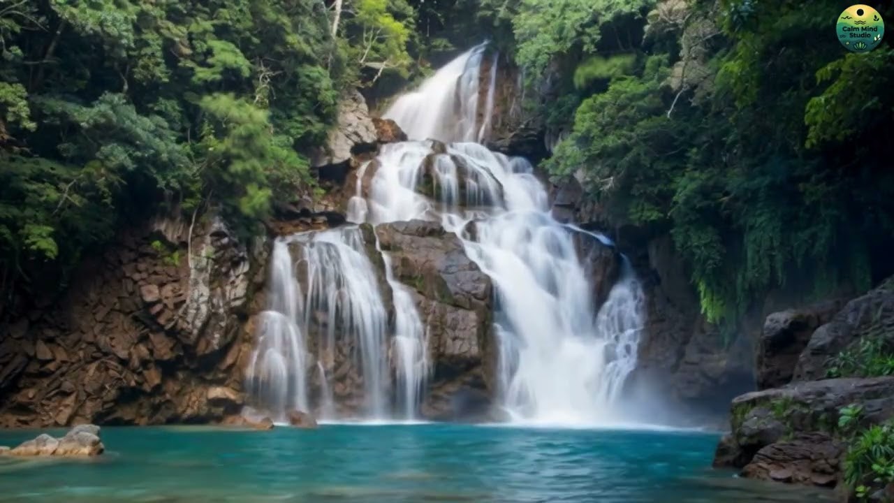 Mountain Waterfall Escape 💦 | 15 Minutes of Pure Nature Power for Deep Relaxation & Stress Relief