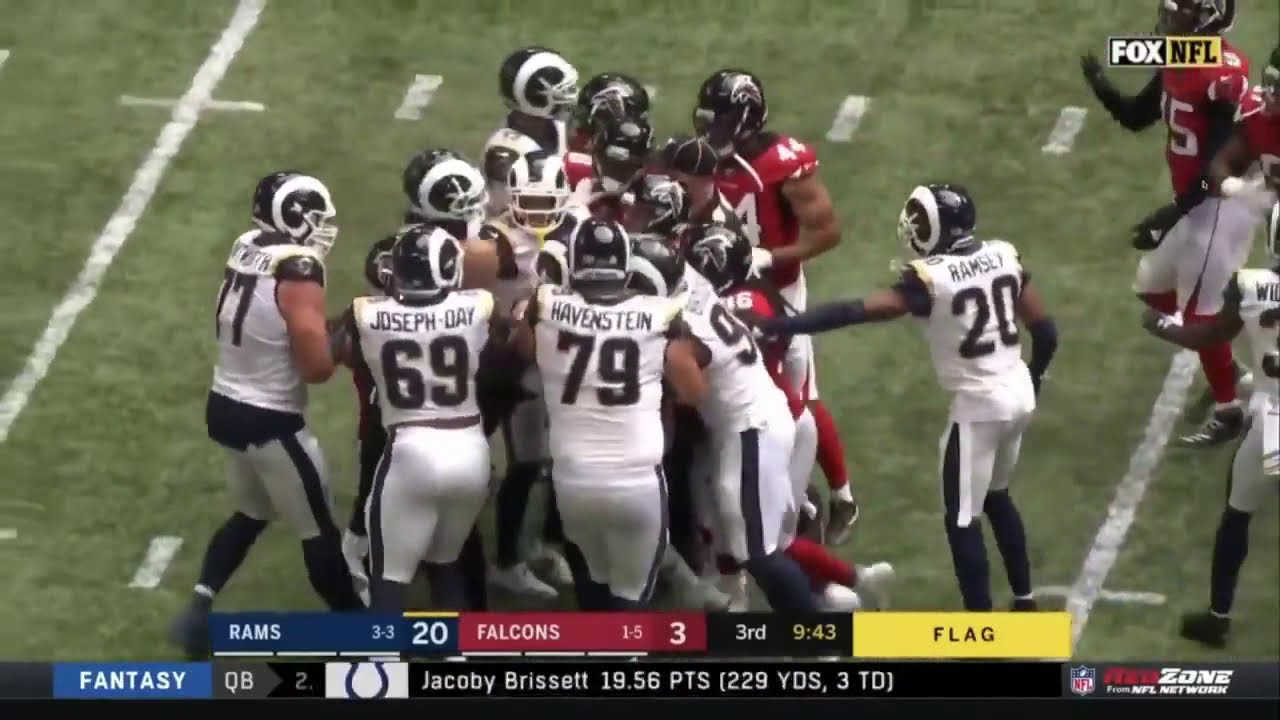Aaron Donald Fights Devonta Freeman | Rams vs Falcons Fight | Week 7