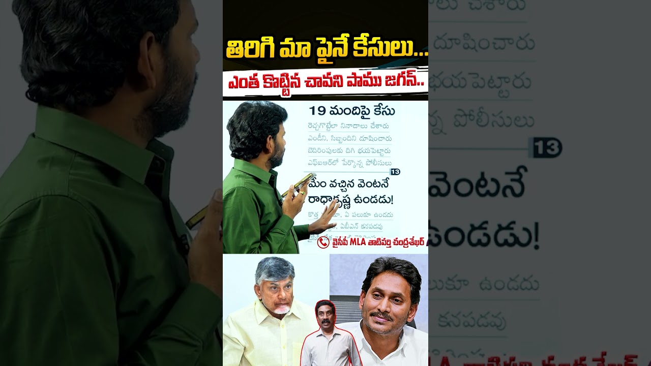 ఎంత కొట్టిన చావని పాము జగన్ .. | YCP MLA Tatiparthi Chandrasekhar #ysjagan #chandrababunaidu
