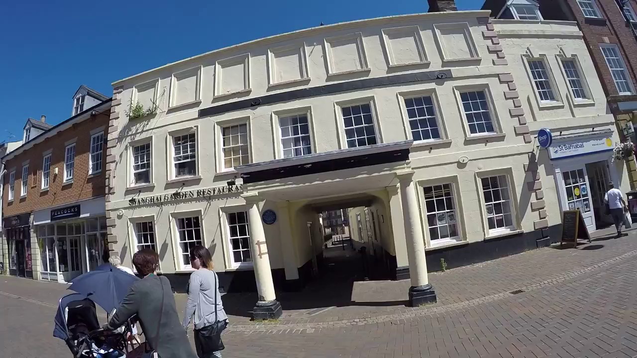Spalding, Lincolnshire, UK, England street tour HD 2018 summer