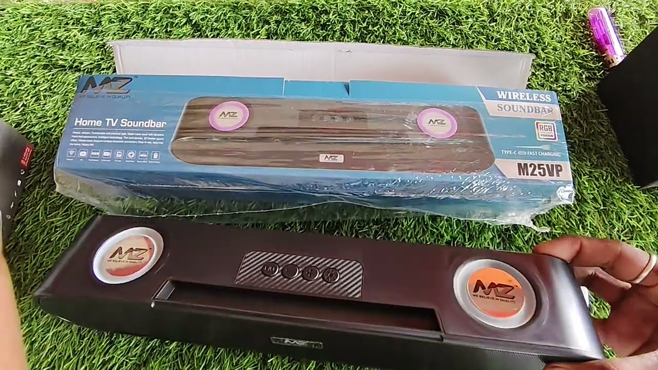 MZ bluetooth speaker soundbar m25vp RGB subwoofer available online price 700 my price Rs.550