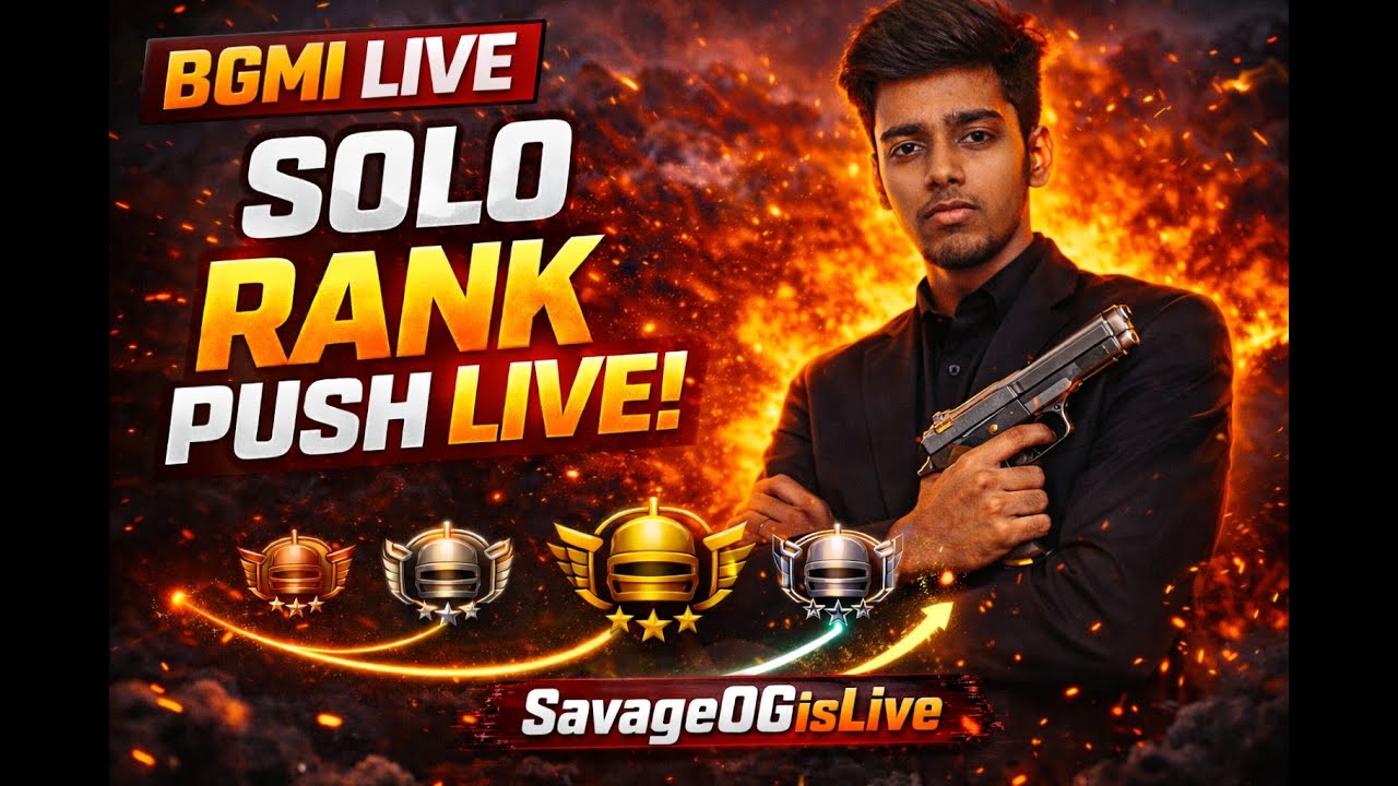 SOLO RANK PUSH🔥💀|| MAKE IT CHALLENGING BY GIVING CHALLENGES 😉|| LIVE PUSH