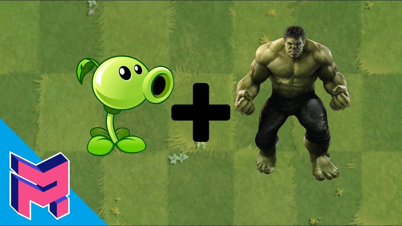 Plants vs Zombies Fusion Hack Animation ( Peashooter + Hulk )
