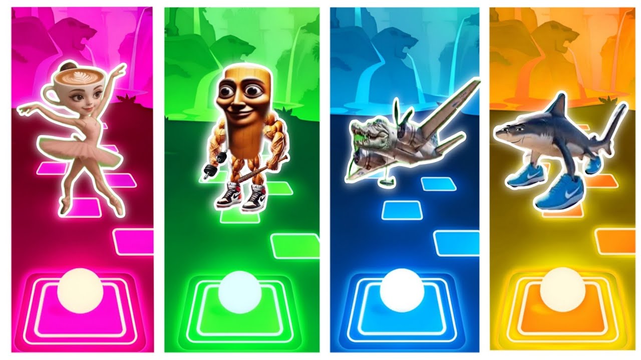 TRALALELO TRALALA VS TUNG TUNG SAHUR VS BALLERINA CAPPUCCINO TILES HOP EDM RUSH