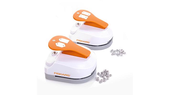 Fiskars 2pk Tag Maker 3in1 Punch with Eyelet Setter
