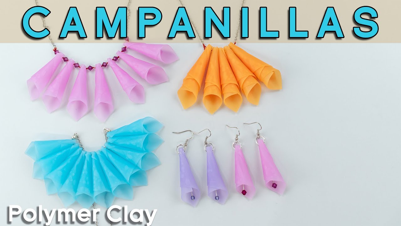 Ожерелья и серьги из колокольчиков - Учебник из полимерной глины [Под] | Ана Белхи