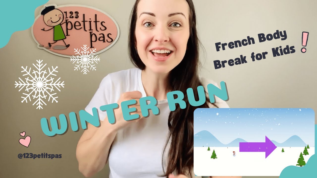 French Body Break : Winter Run Obstacle Course for kids