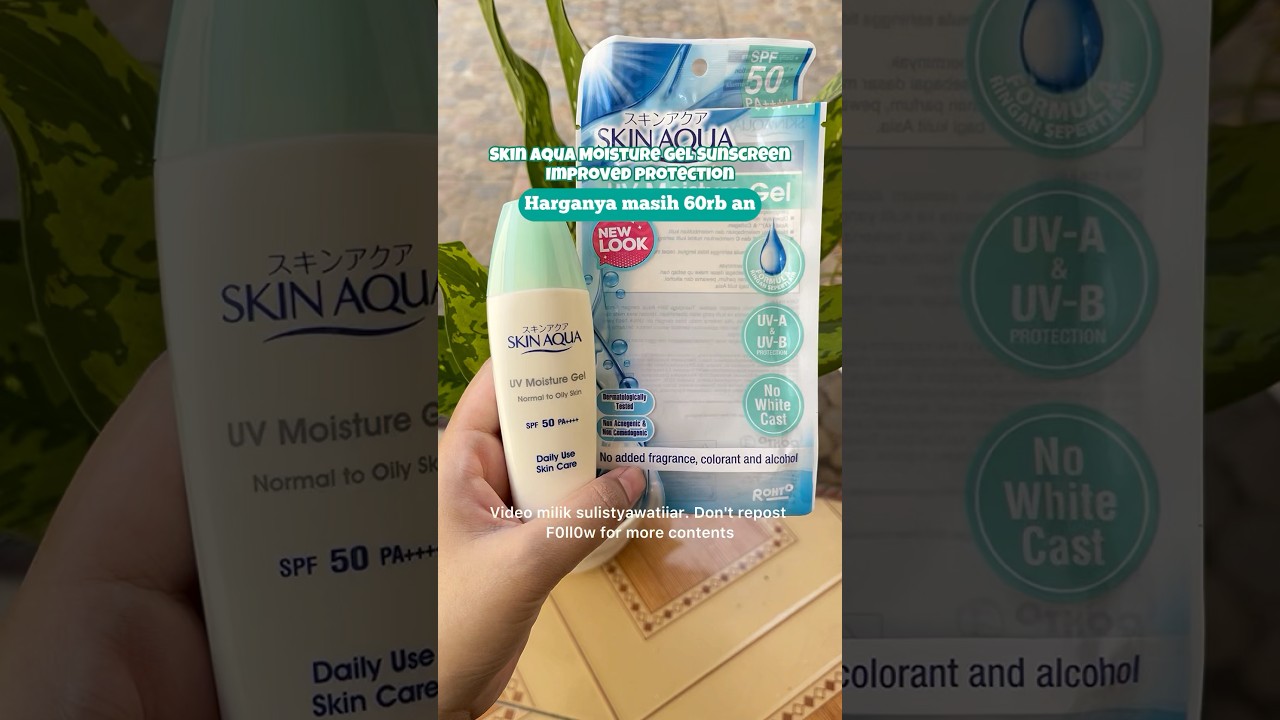 Skin Aqua UV Moisture Gel Sunscreen Improved SPF 50 PA++++ #skincare #sunscreen #skinaqua #sun #fyp