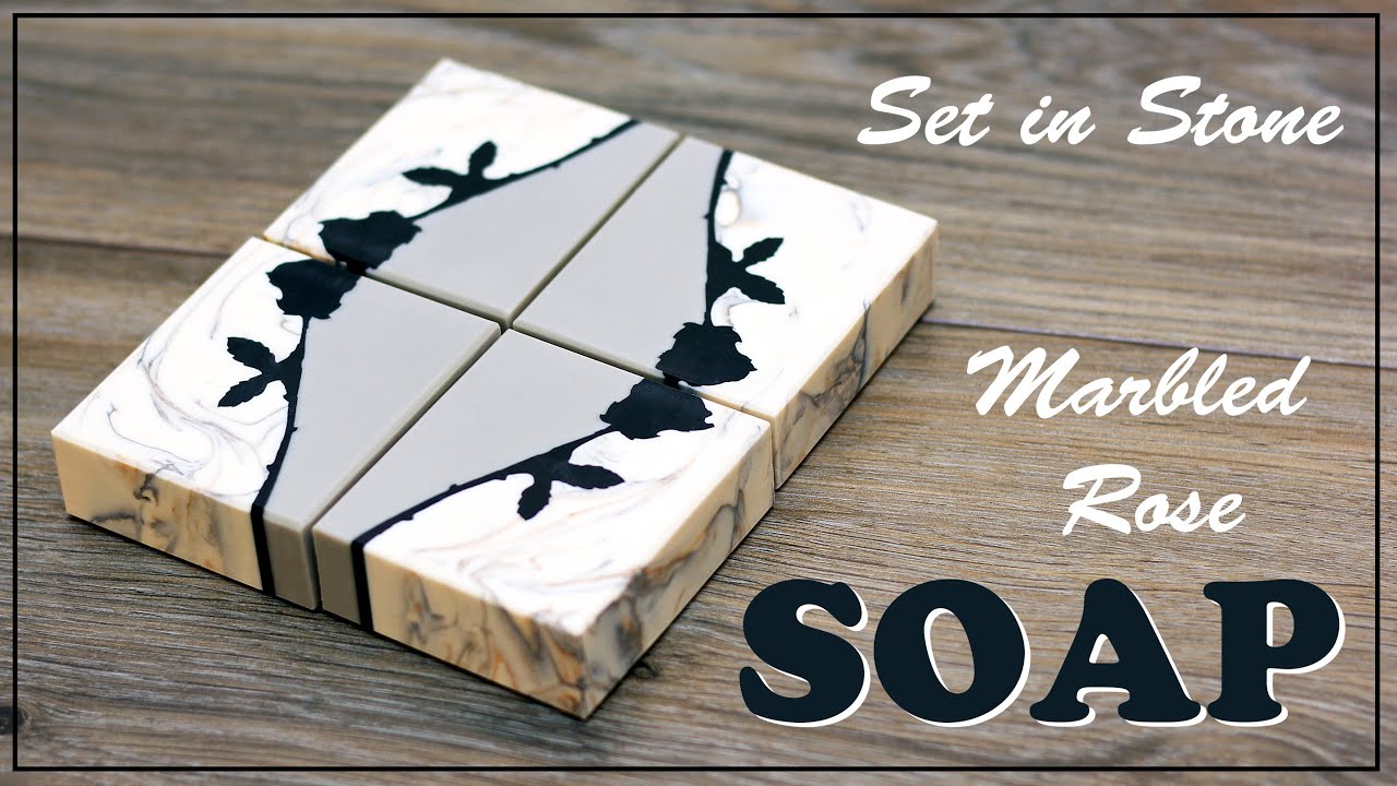 Making Set In Stone Cold Process Handmade Marble Rose Artisan Soap... Plus improvising on the go