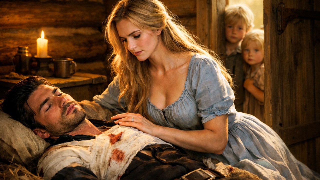 The Wounded Cowboy Said Nothing About His Ranch — The Poor Widow Just Gave What Little She Had