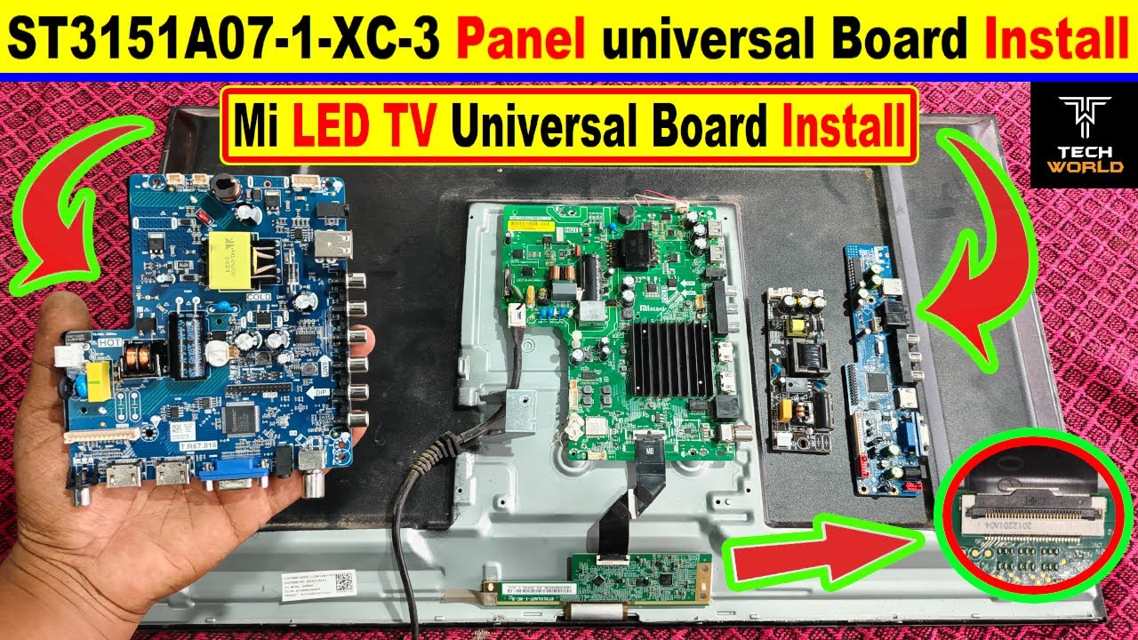 st3151a07-1-xc-3 universal motherboard install | mi led tv universal board install st3151a07-1-xc-3