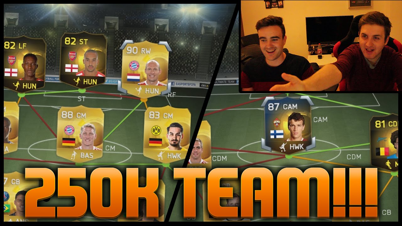 THE BEST 250K TEAM ON FIFA 15!!! Fifa 15 Dual Hybrid Squad Builder