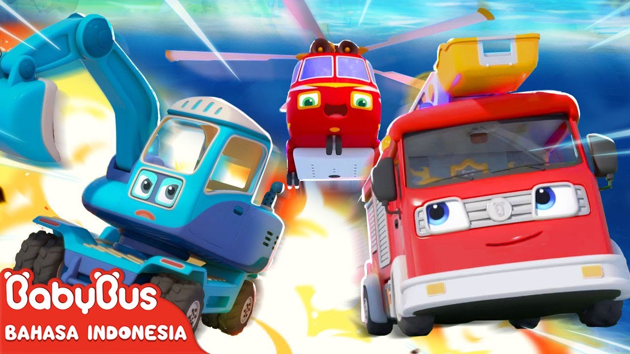Tim Penyelamat Kebakaran Sudah Siap untuk Memadamkan Api | Kendaraan Anak | BabyBus Bahasa Indonesia