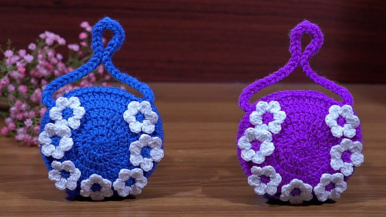 Very Unique 🥰Crochet for Beginners #knitting small bag #bolsa de ganchillo #step by step #mini purse
