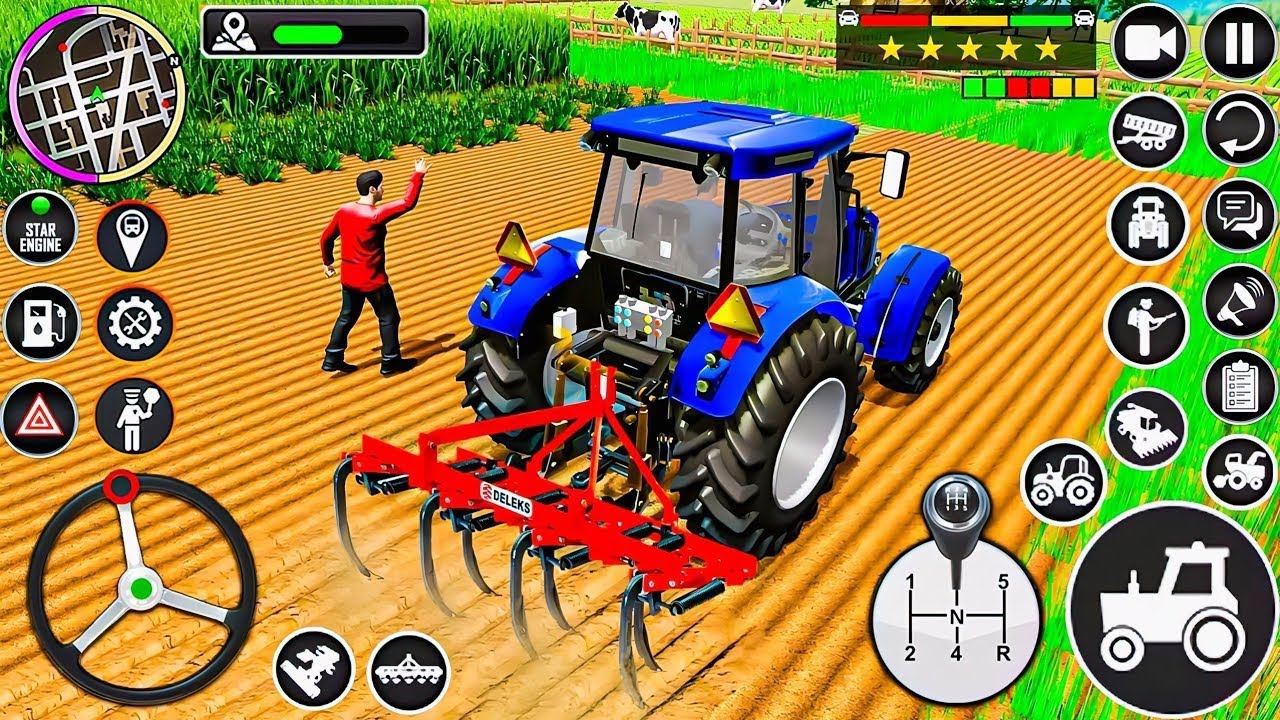 Modern Tractor Farming Driving Simulator 3D - New Tractor Games - Android  Gameplay 