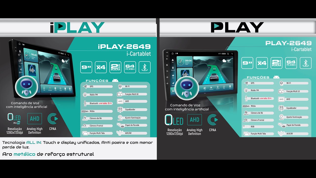 ADAK  LINHAS PLAY / iPLAY + 2gb Ram + 64GB memória flash  + Comando de voz Toppal