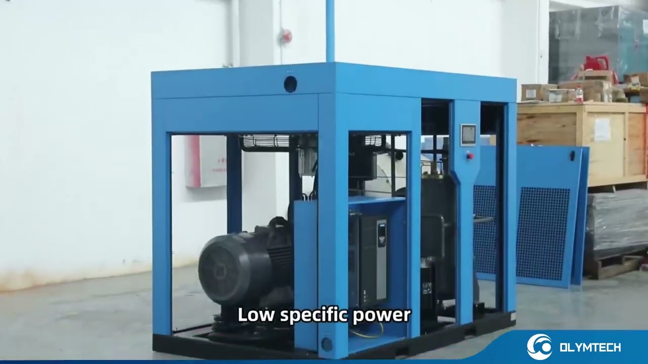 Olymtech G2PM series 2-stage compression variable speed screw air compressor