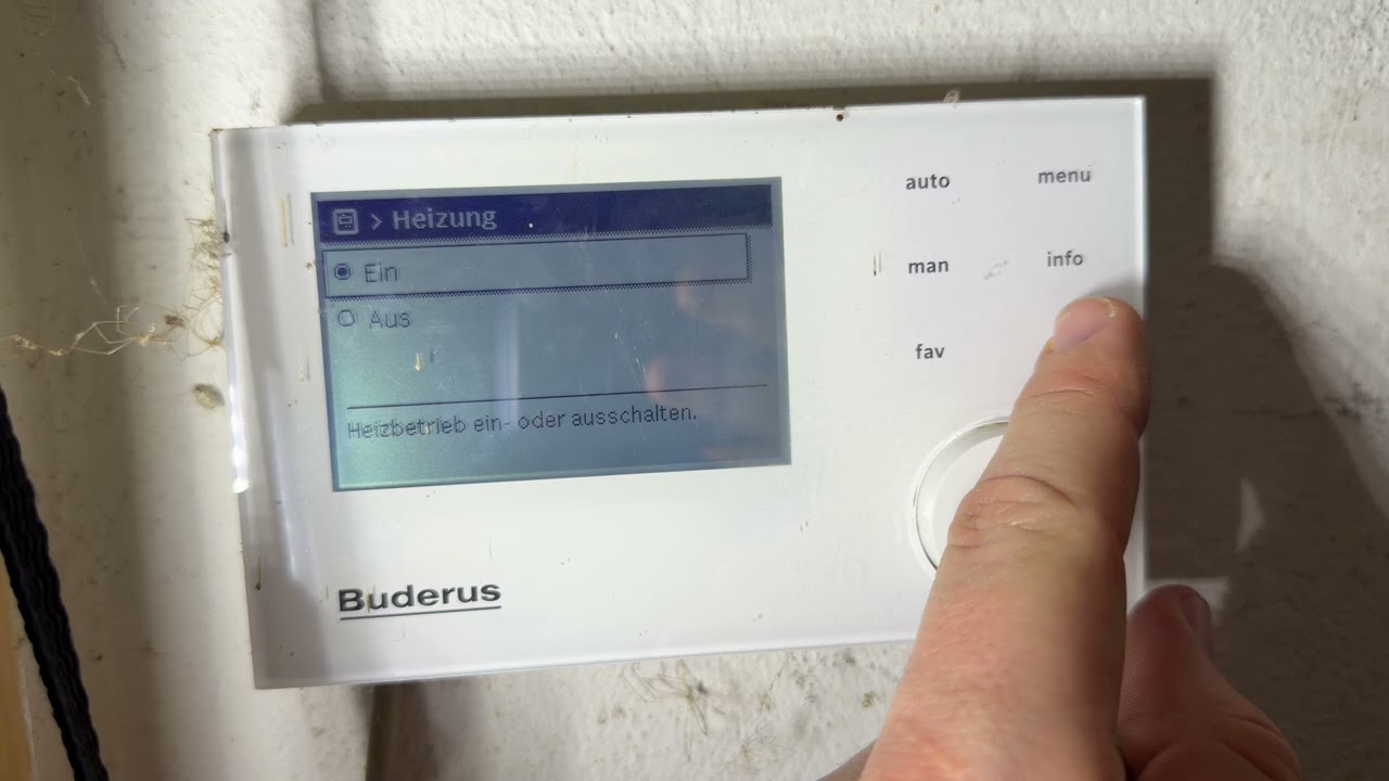 Heizung einstellen an der Buderus Logamatic RC310 Bedieneinheit Anleitung