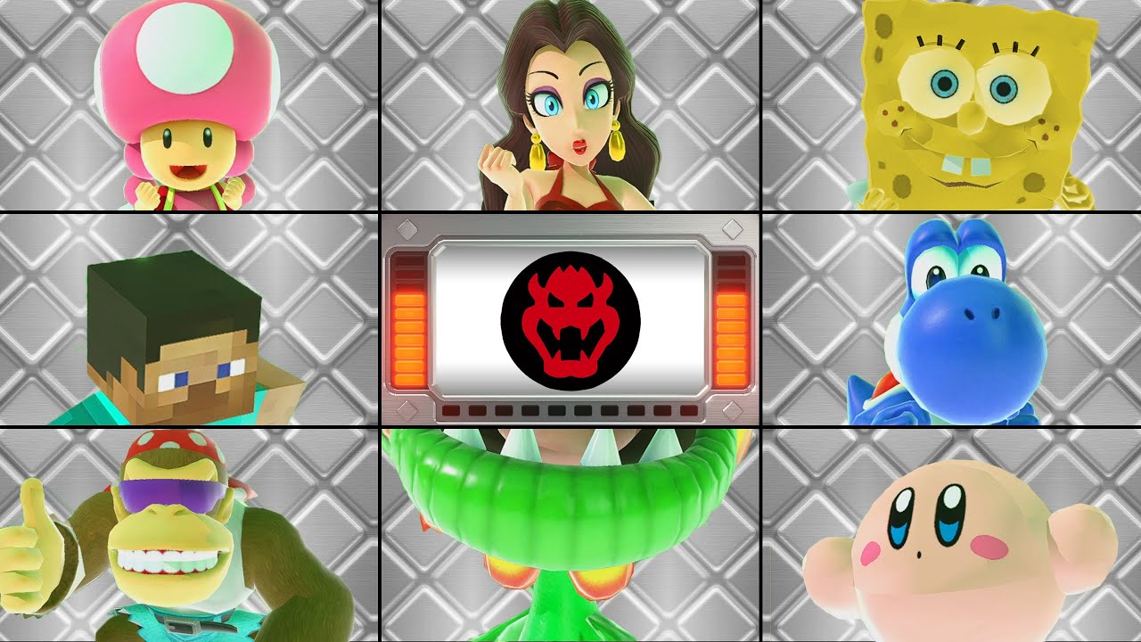 Super Mario Party Jamboree Minigames | Petey Piranha vs Blue Yoshi vs Kirby [Master Difficulty]