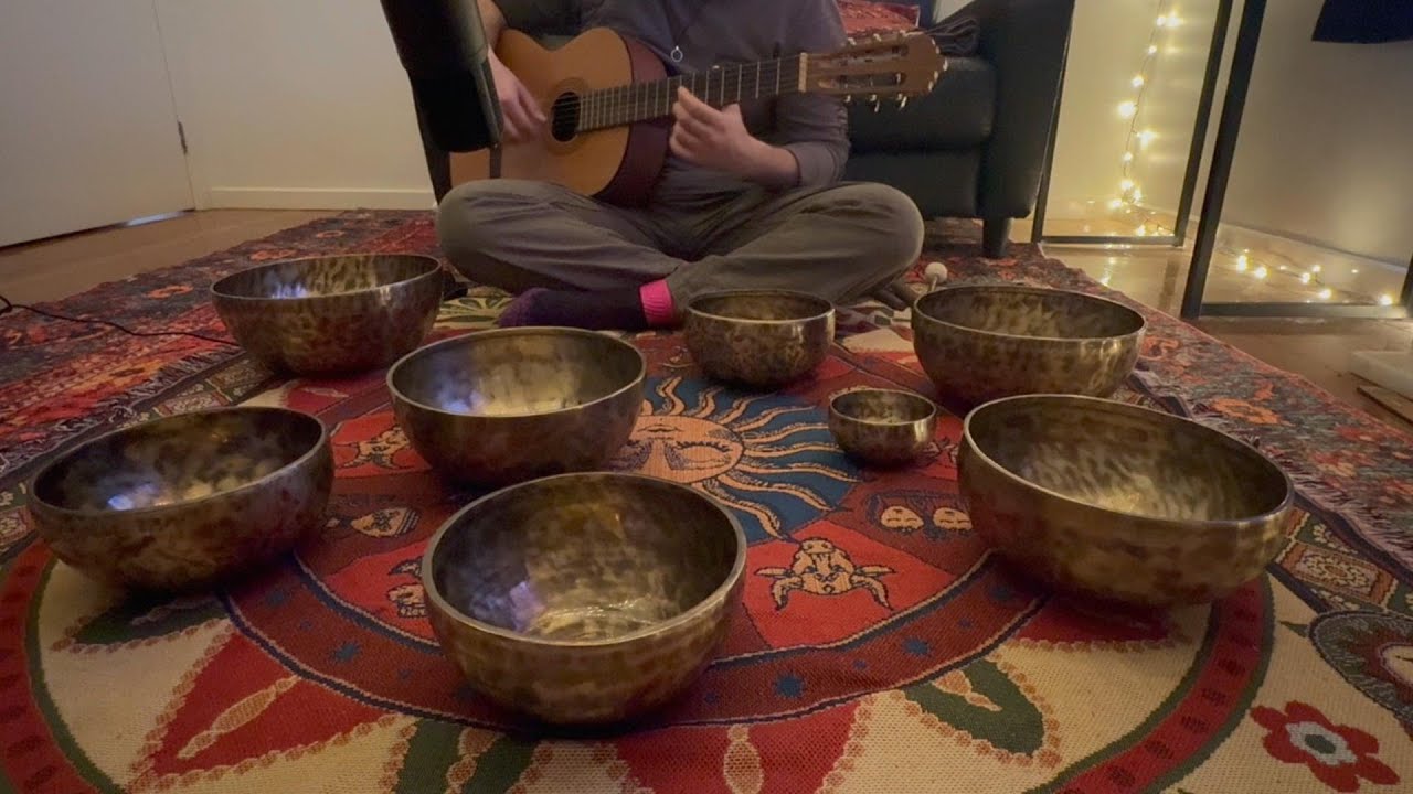 Tibetan Bowl Healing Music & Acoustic Guitar. Deep Relaxation & Inner Peace. 🧘💖. 