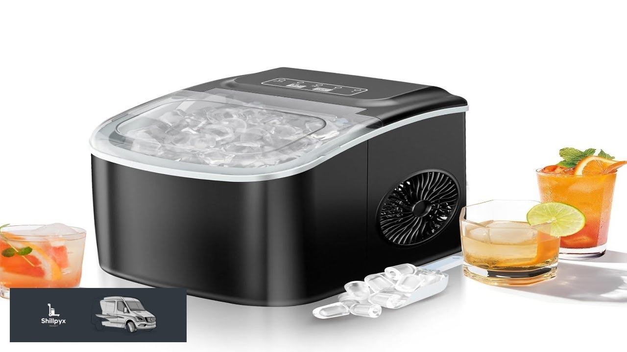 26LBS Per Day Portable Countertop Ice Maker Self Cleaning 2 Sizes of Bullet