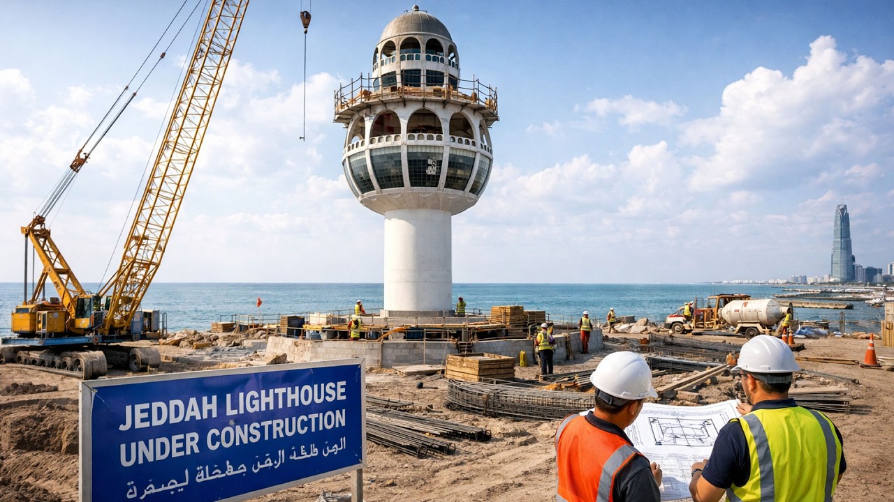 Ingeniería Extrema: Cómo se Construyó el Faro Más Alto del Mundo en Yeda (Jeddah) (Proceso Completo)