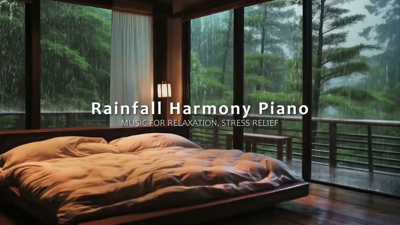 🌙 Rain Ambience & Calm Piano Melody 🎹 to Ease Stress, Anxiety and Improve Sleep