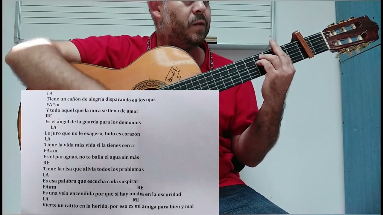 Que bonito es querer. Manuel Carrasco letra con acordes tutorial de guitarra