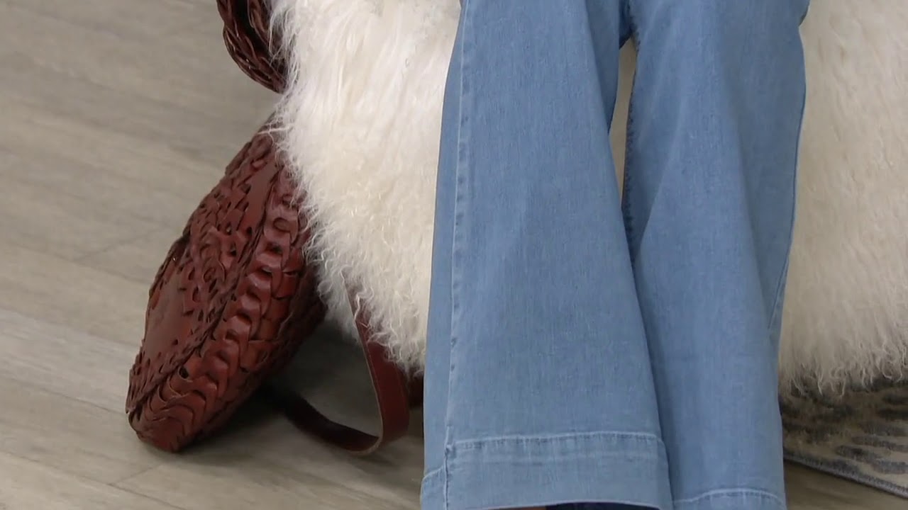Laurie Felt Silky Denim Pull-On Flare Jeans on QVC