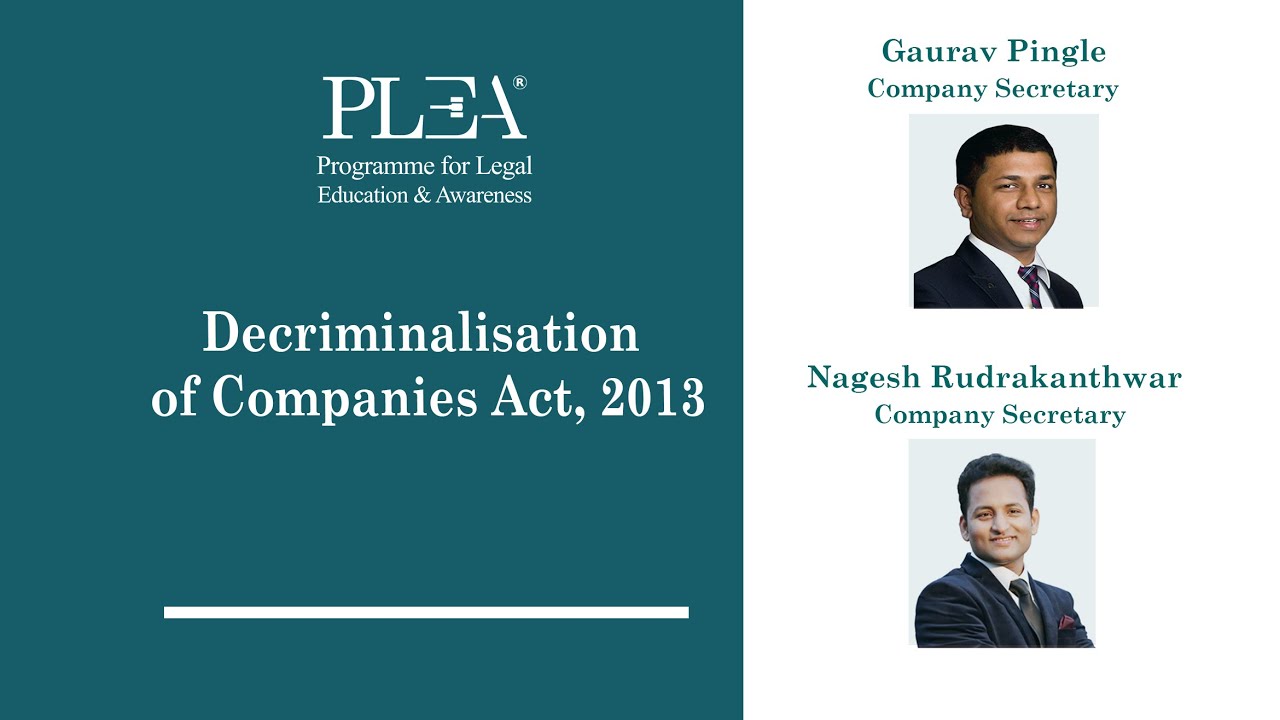 Decriminalisation of Companies Act, 2013 by Gaurav Pingle & Nagesh Rudrakanthwar
