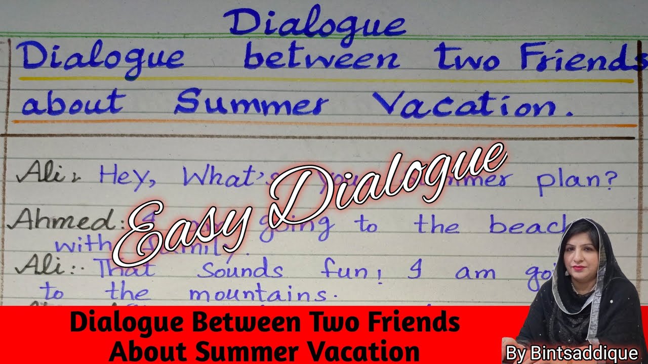 Dialogue Between Two Friends About Summer Vacation | Easy English Dialogue |